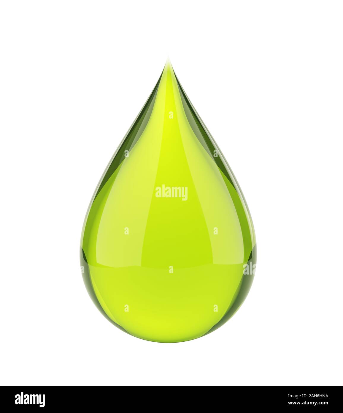 Falling green drop on white isolated with clipping path Stock Photo Alamy