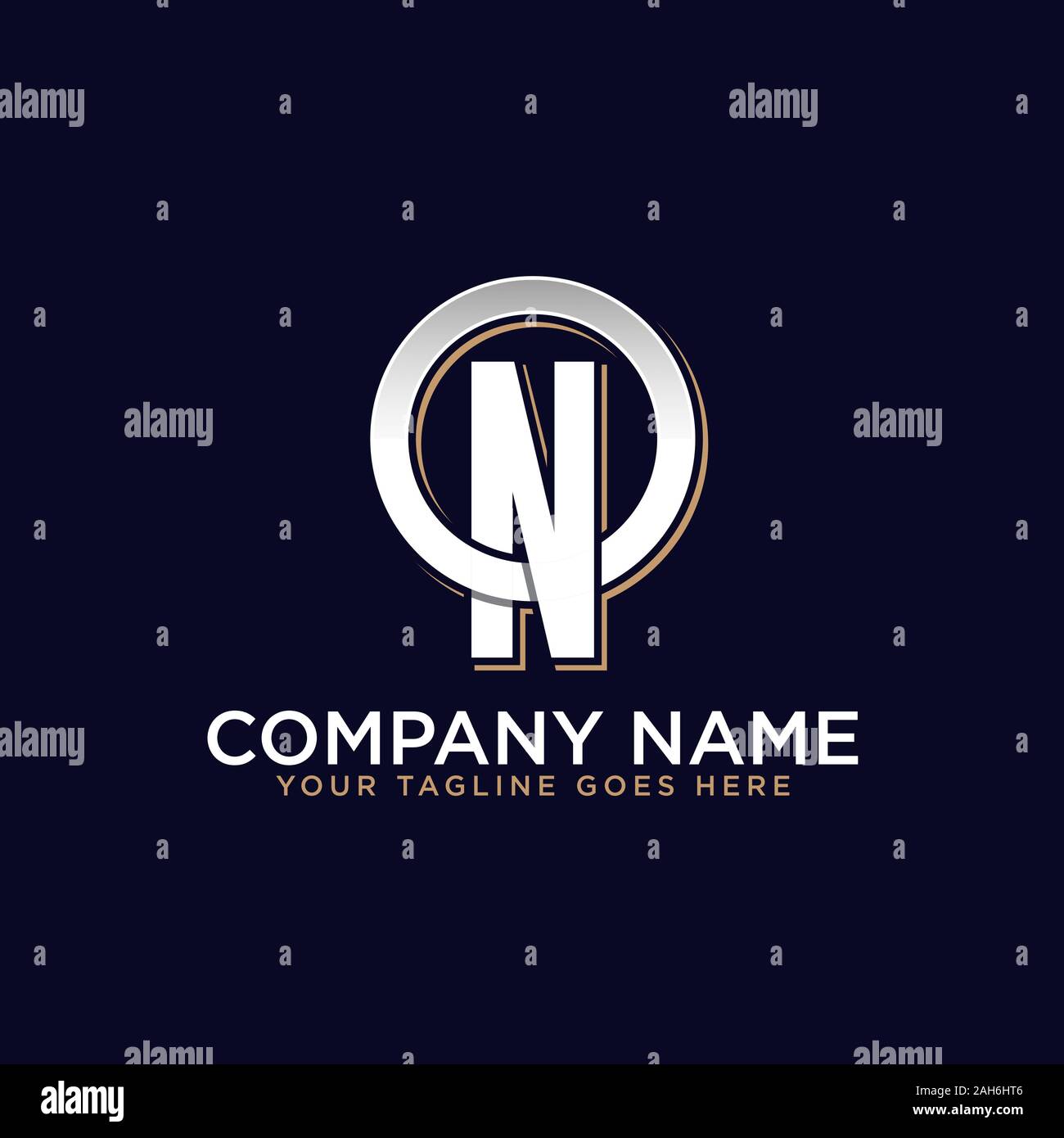 ON initial logo vector, O letter logo inspirations Stock Vector