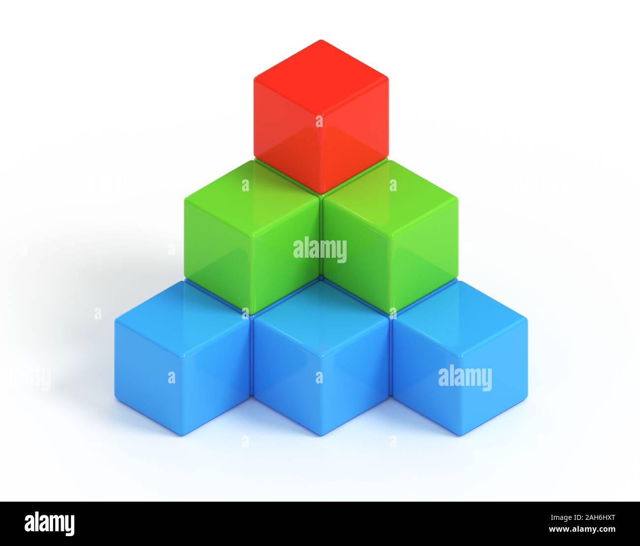 Business concept - 3D block cubes render on white Stock Photo - Alamy