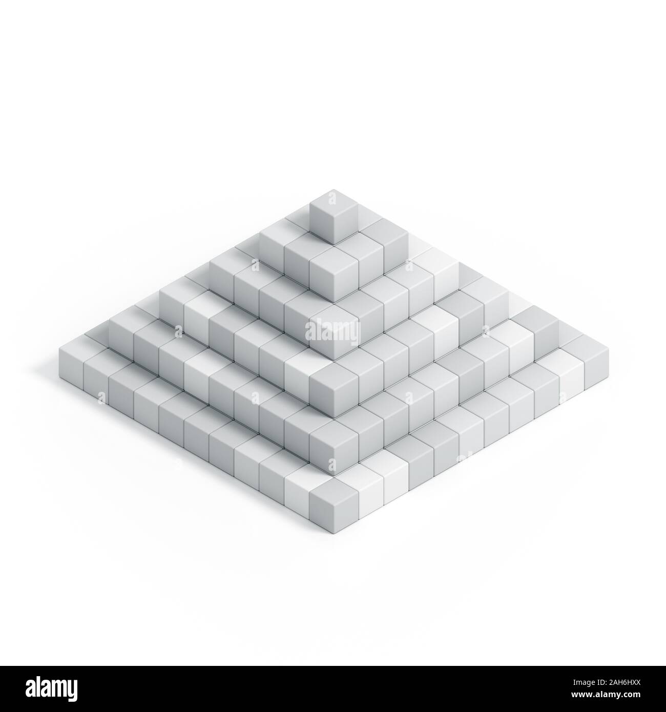 3D pyramide chart from cubes isolated on white background Stock Photo ...