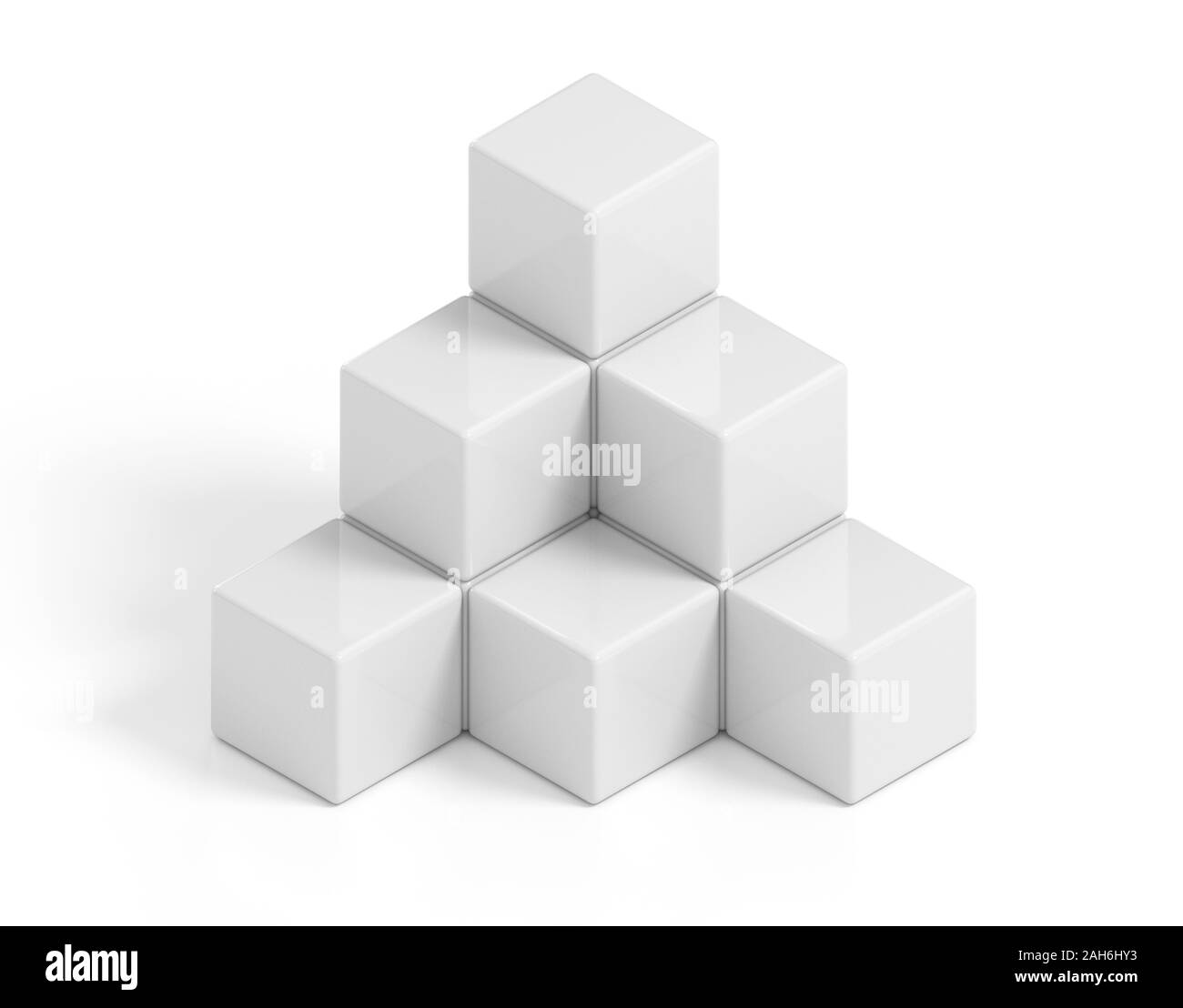 Block Cube Design Business concept - 3D block cubes render on white Stock Photo - Alamy