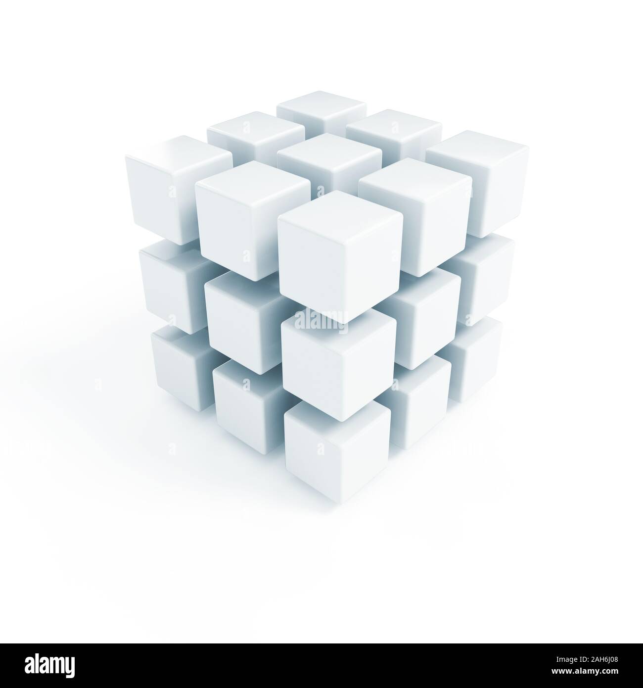 Business concept - 3D block cubes render on white Stock Photo - Alamy