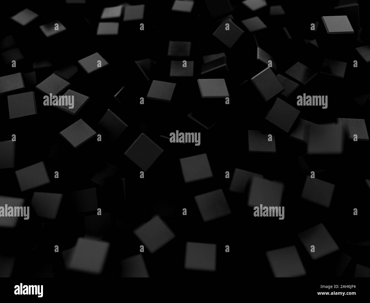 Abstract black cubes geometric background - 3D render Stock Photo - Alamy