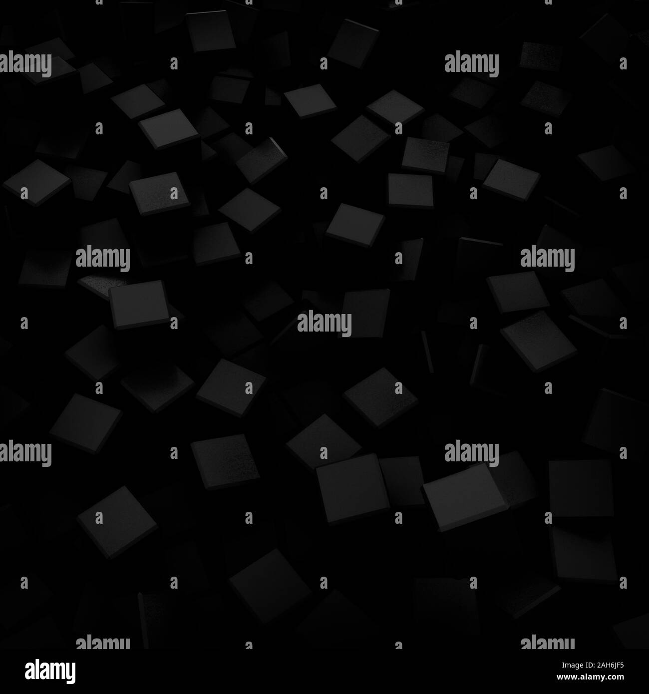 Abstract black cubes geometric background - 3D render Stock Photo - Alamy
