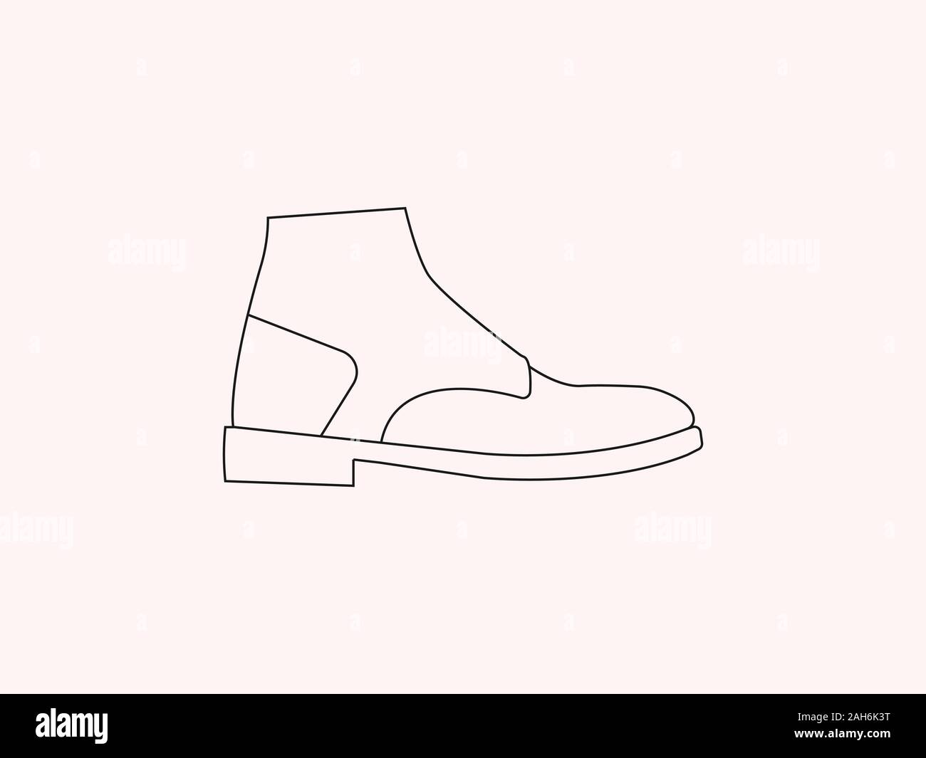 Boot, shoe icon. Vector illustration, flat design. Stock Vector