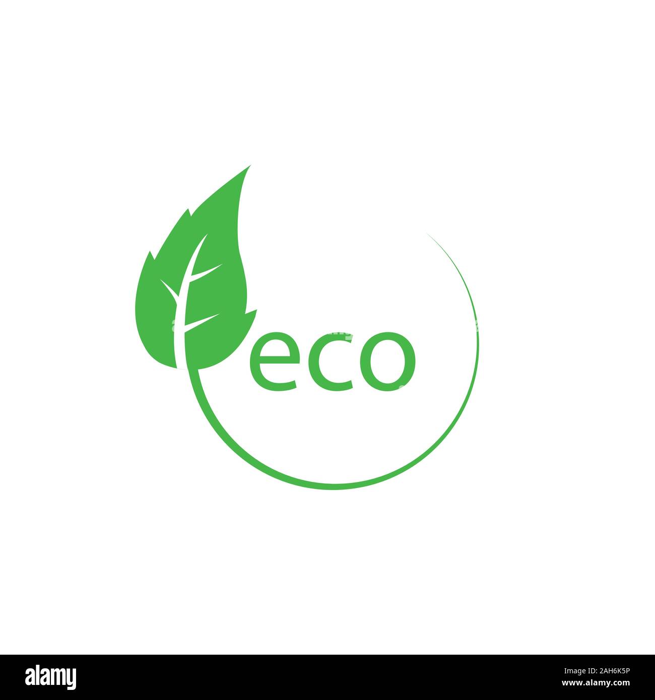 Green leaf, Eco icon Vector illustration, flat design Stock Vector ...