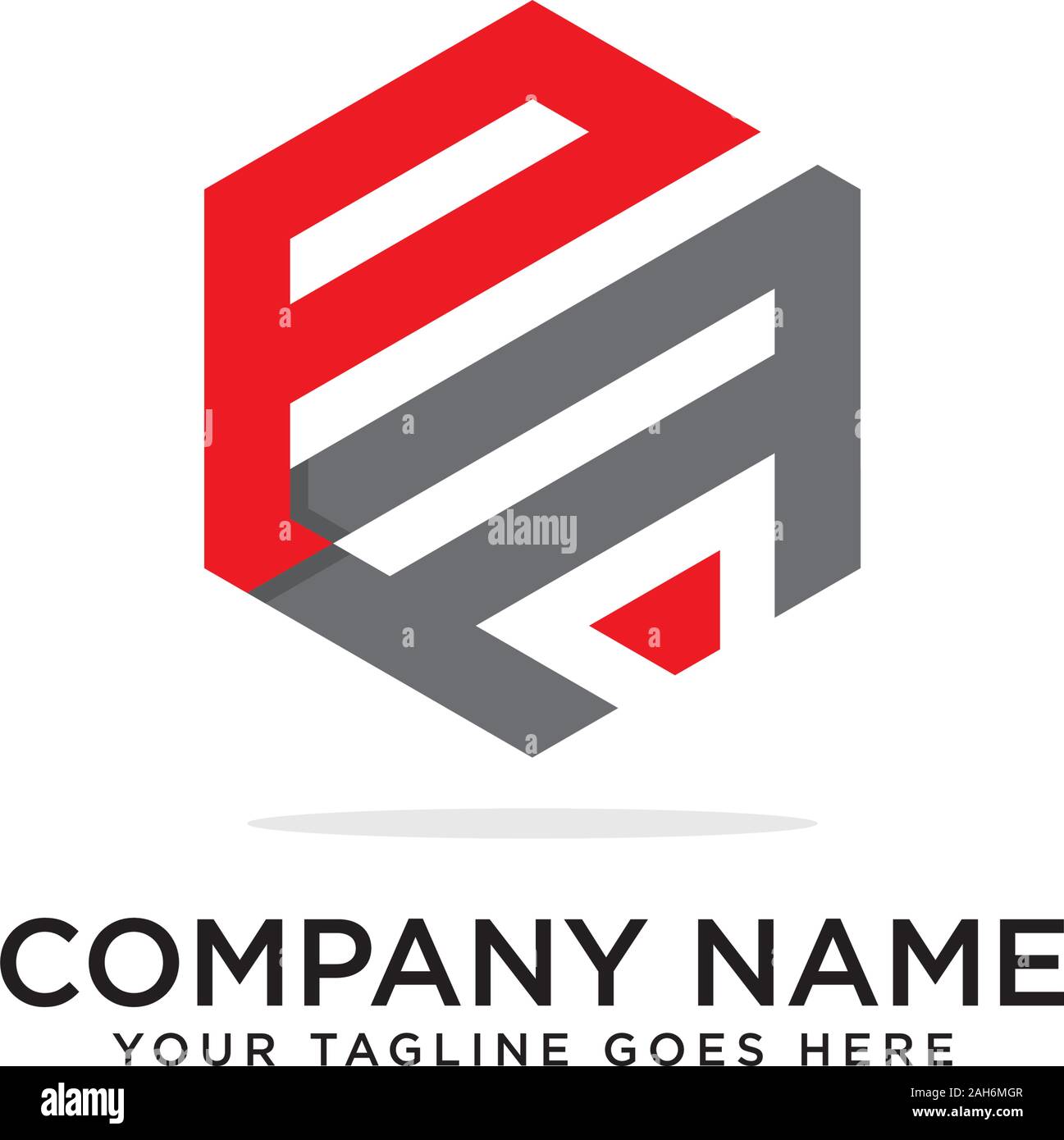 Pa Hexagonal logo vector, monogram logo template Stock Vector