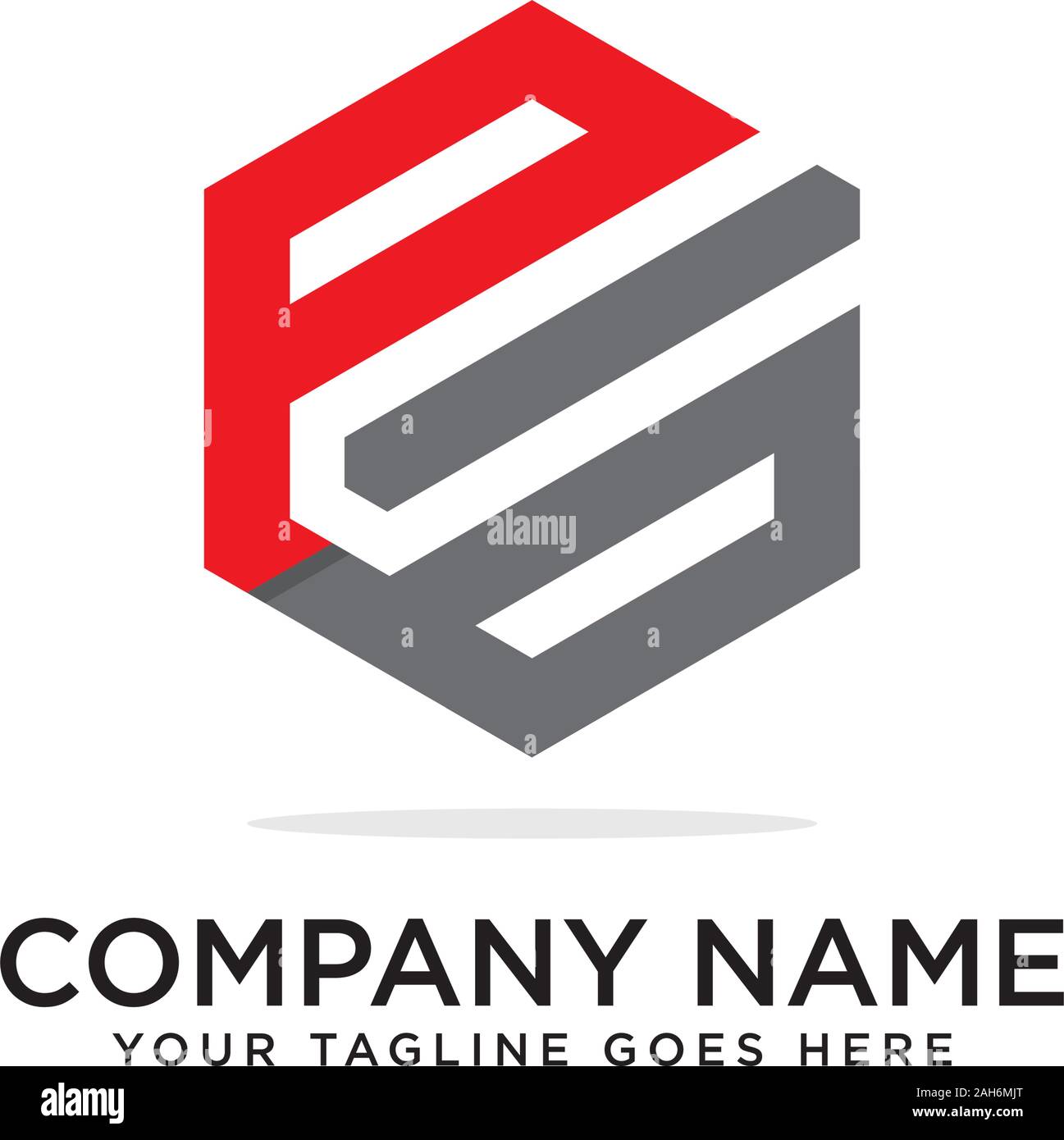 Pb Hexagonal logo vector, monogram logo template Stock Vector