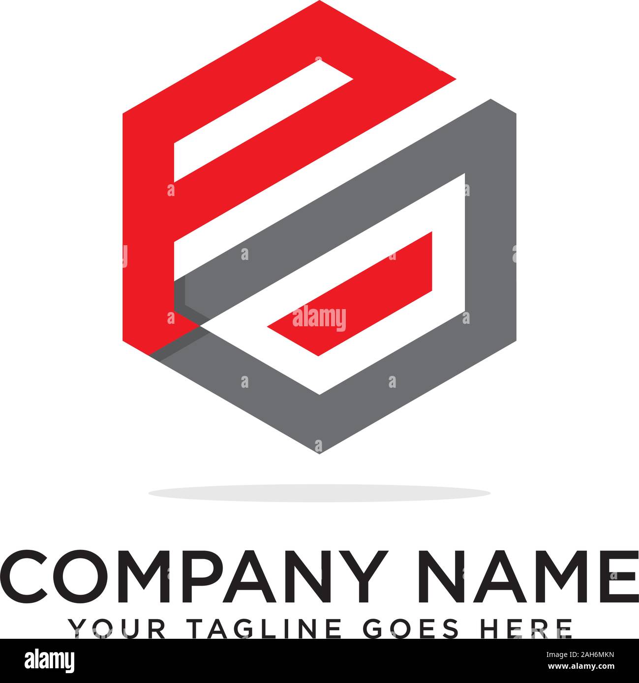 Pd Hexagonal logo vector, monogram logo template Stock Vector