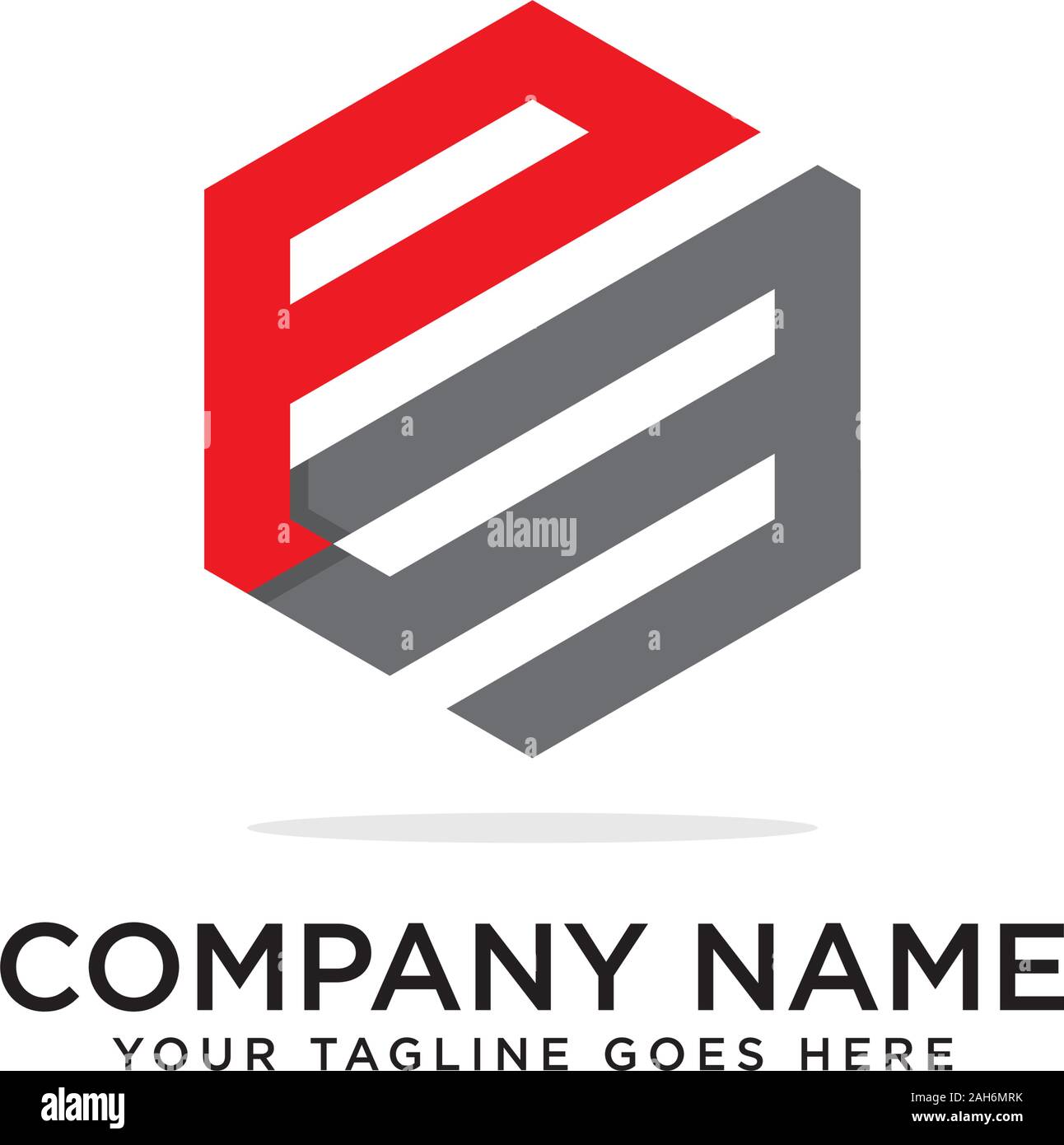 Pg Hexagonal logo vector, monogram logo template Stock Vector