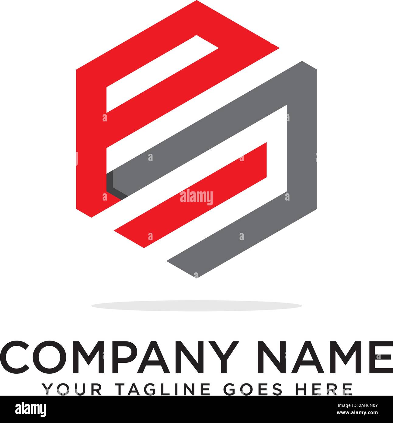 Pn Hexagonal logo vector, monogram logo template Stock Vector