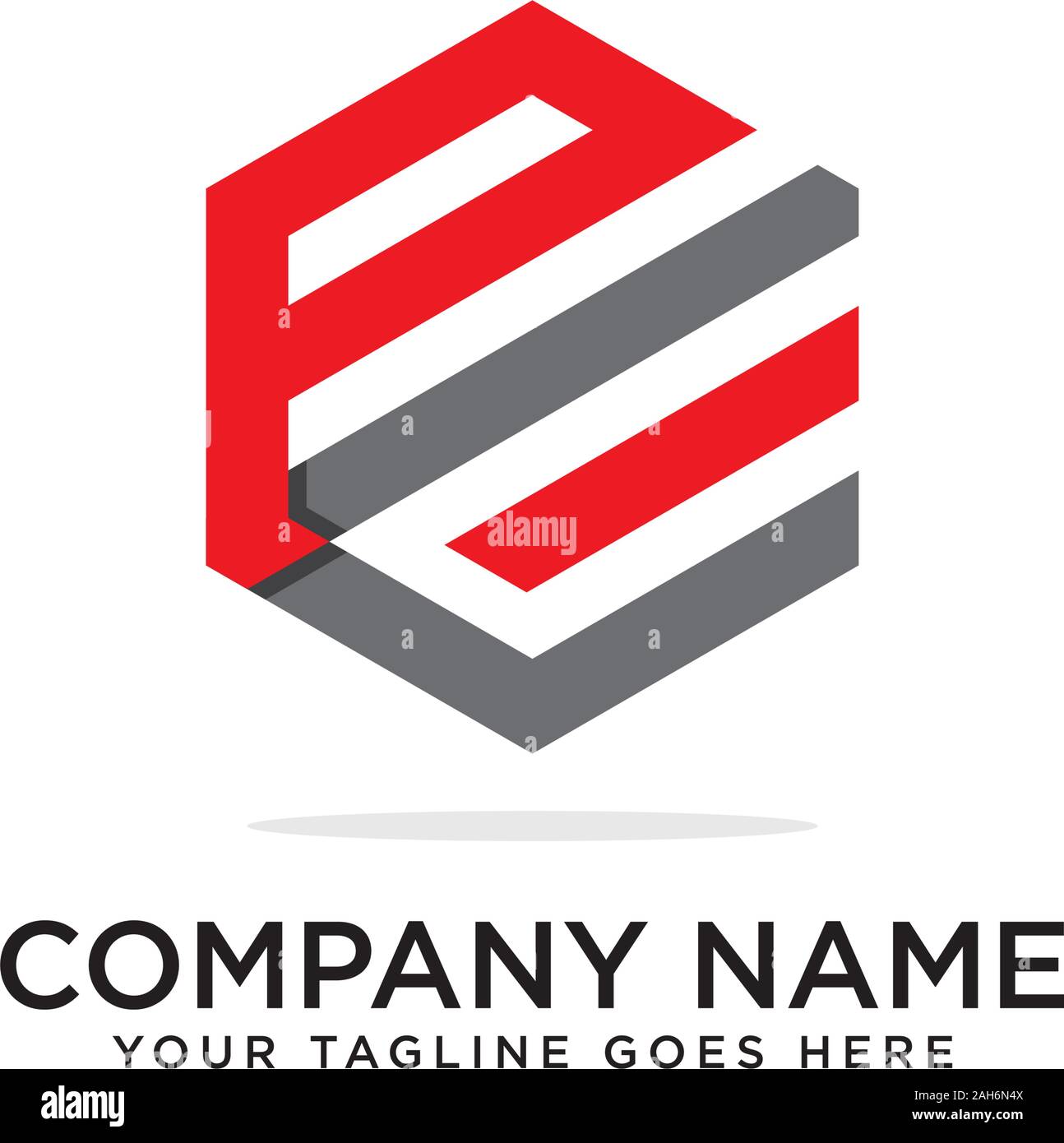 Pv Hexagonal logo vector, monogram logo template Stock Vector