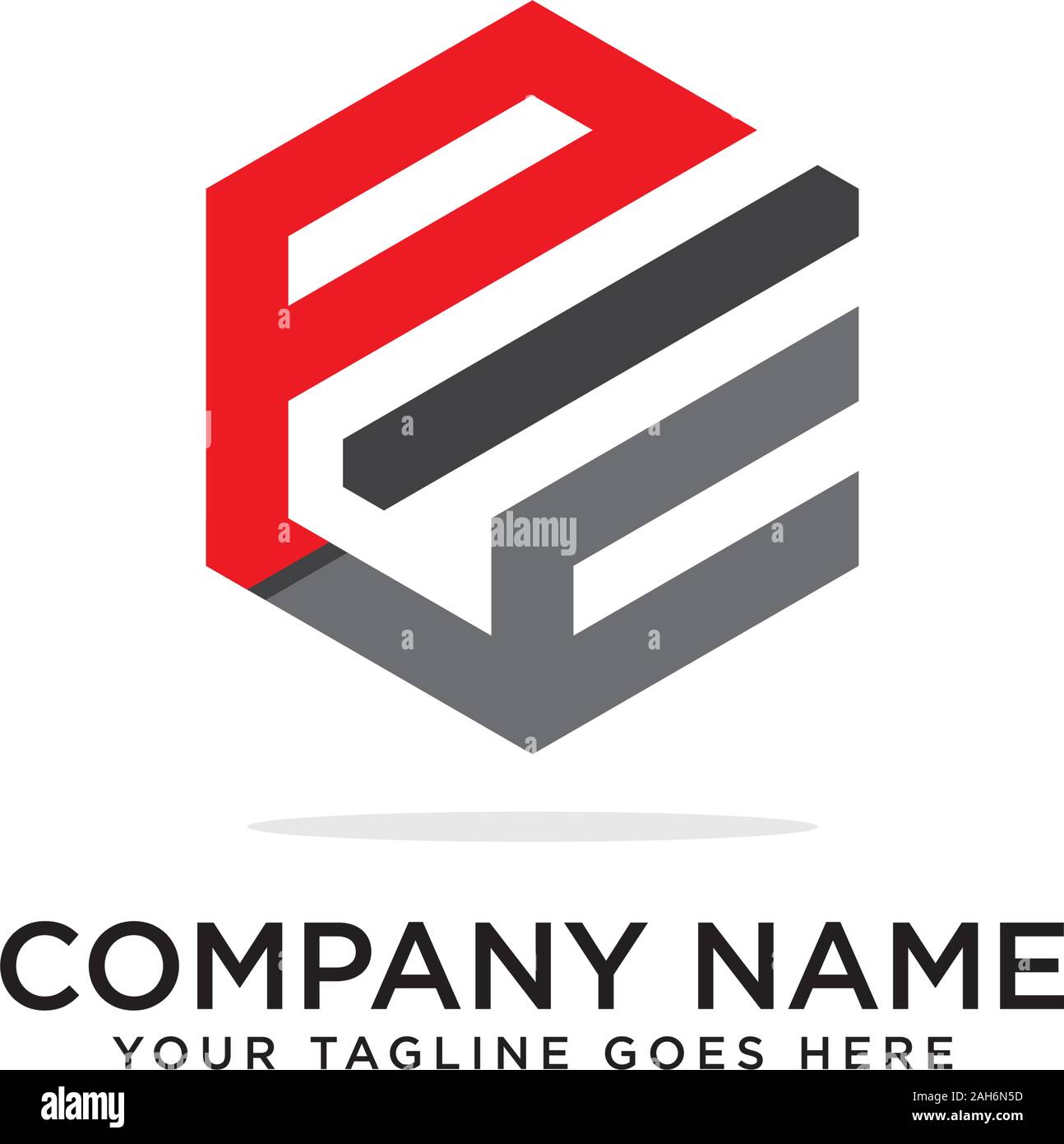 PY hexagonal logo idea Stock Vector