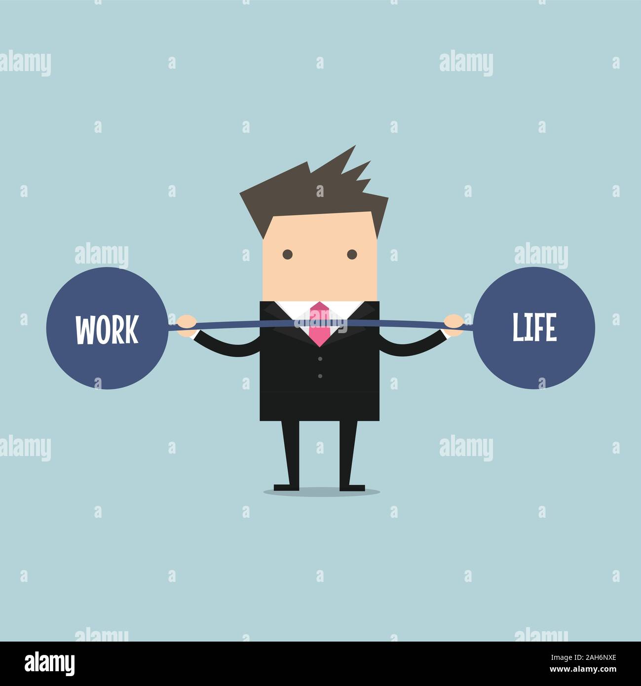 Keeping her balance Stock Vector Images - Alamy