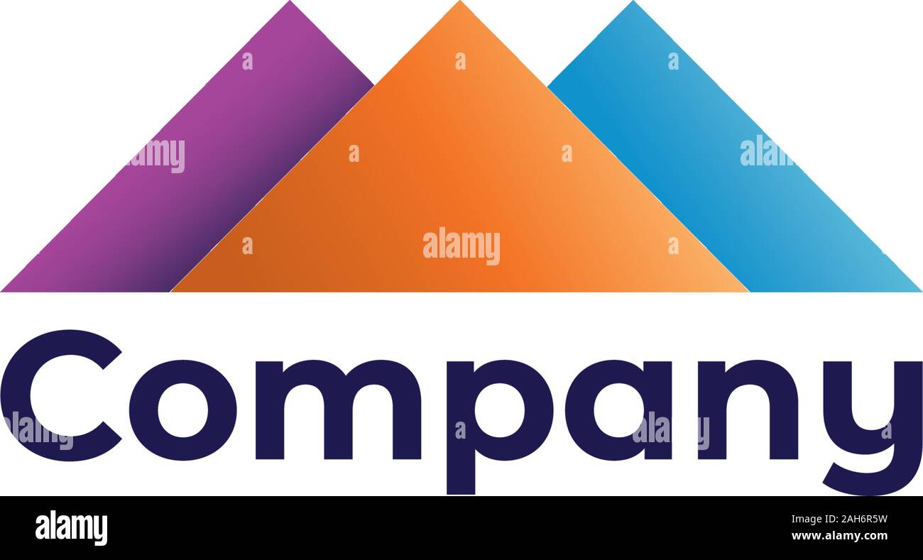 Outdoor Sport Logo Design Template, Colorful Logo Concept, The Mountain