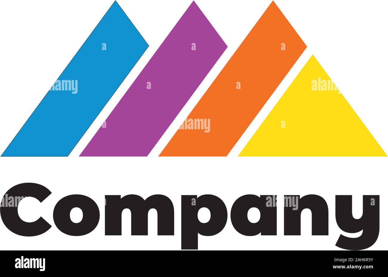 Outdoor Sport Logo Design Template, Colorful Logo Concept, The Mountain