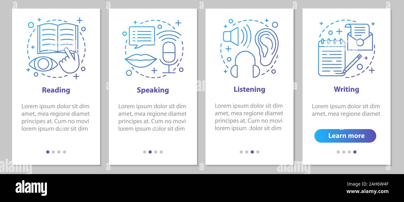 Reading and writing skills Stock Vector Images - Alamy