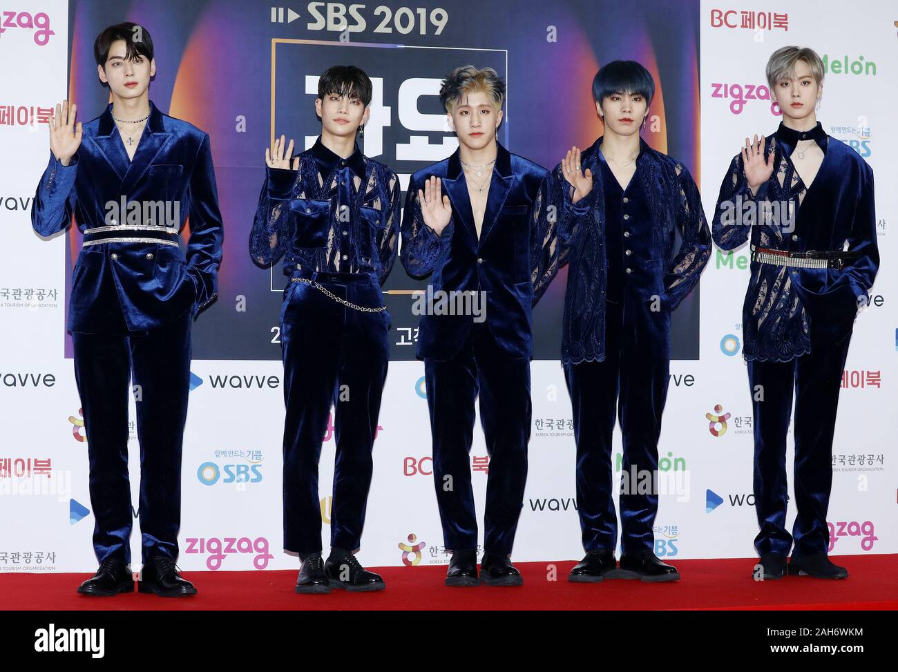 S. Korean boy group Astro South Korean boy group Astro poses for a