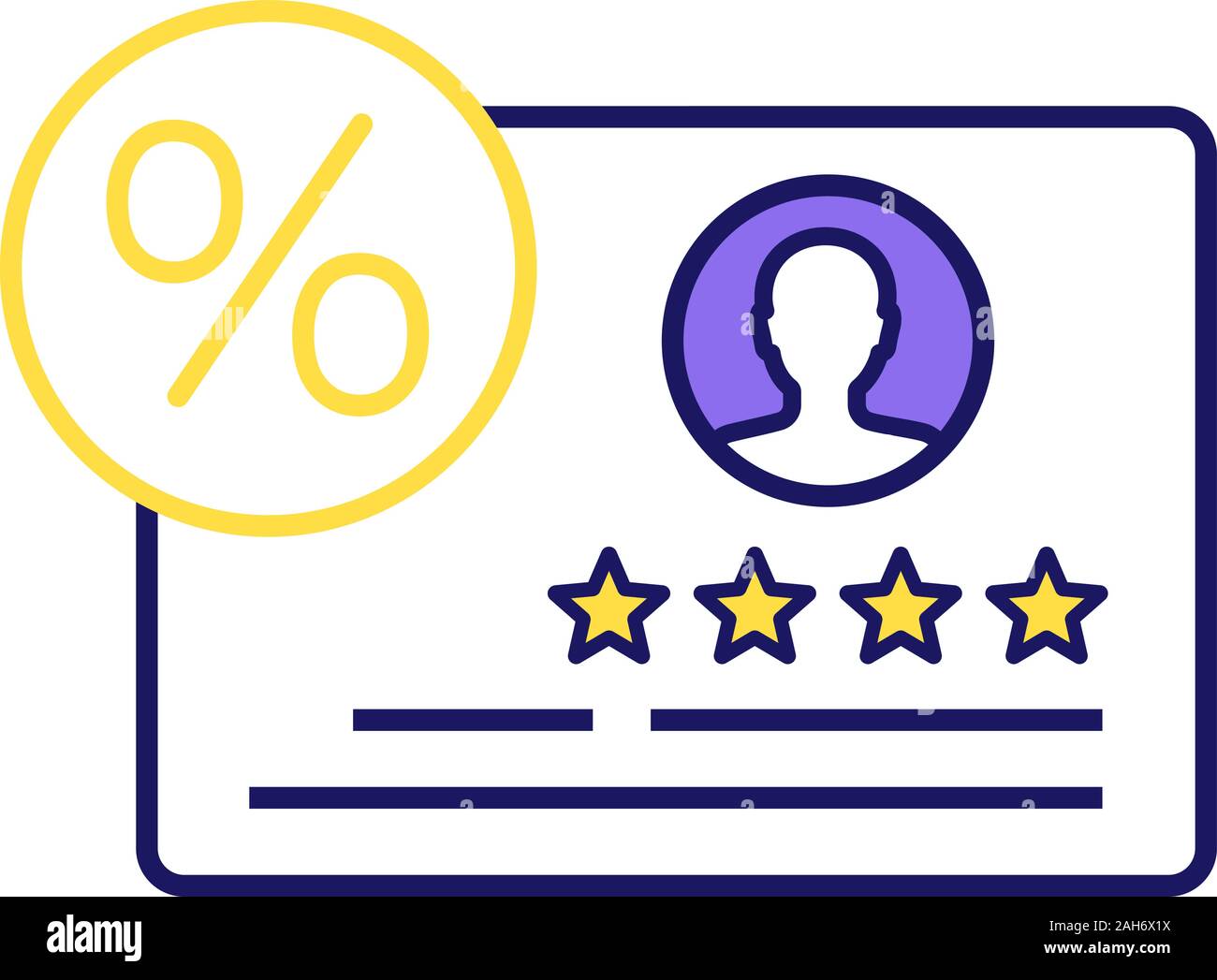 Customer Loyalty Program Color Icon Good And Excellent Reviews Percentage Clients Feedback Analyzing Customers Attraction And Retention Service Is Stock Vector Image Art Alamy
