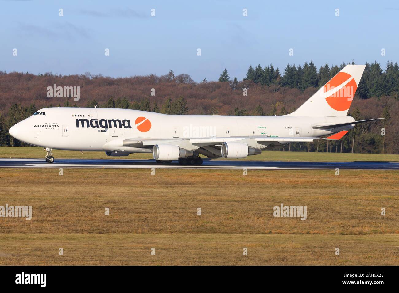 Frankfurt Hahn, Germany – November 29, 2019: Magma 747 at Frankfurt airport. Stock Photo