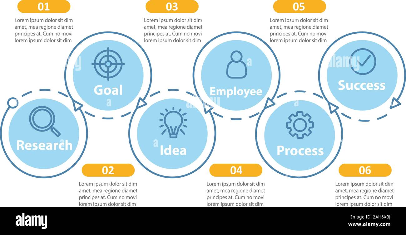Goal setting and achieving vector infographic template. Ambitions and