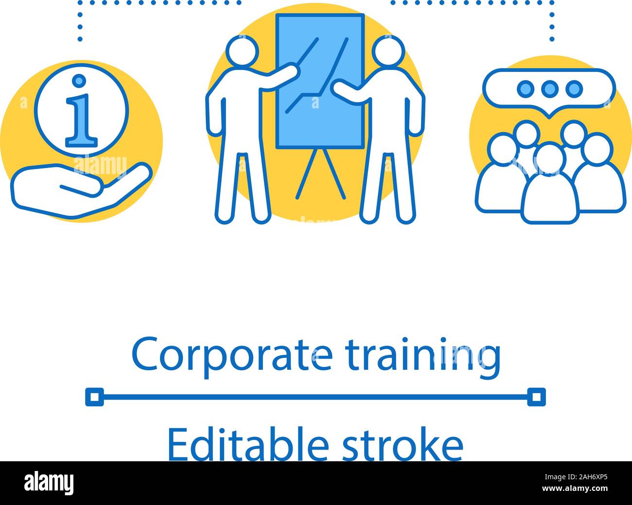 Corporate training concept icon. Presentation. Business education idea ...