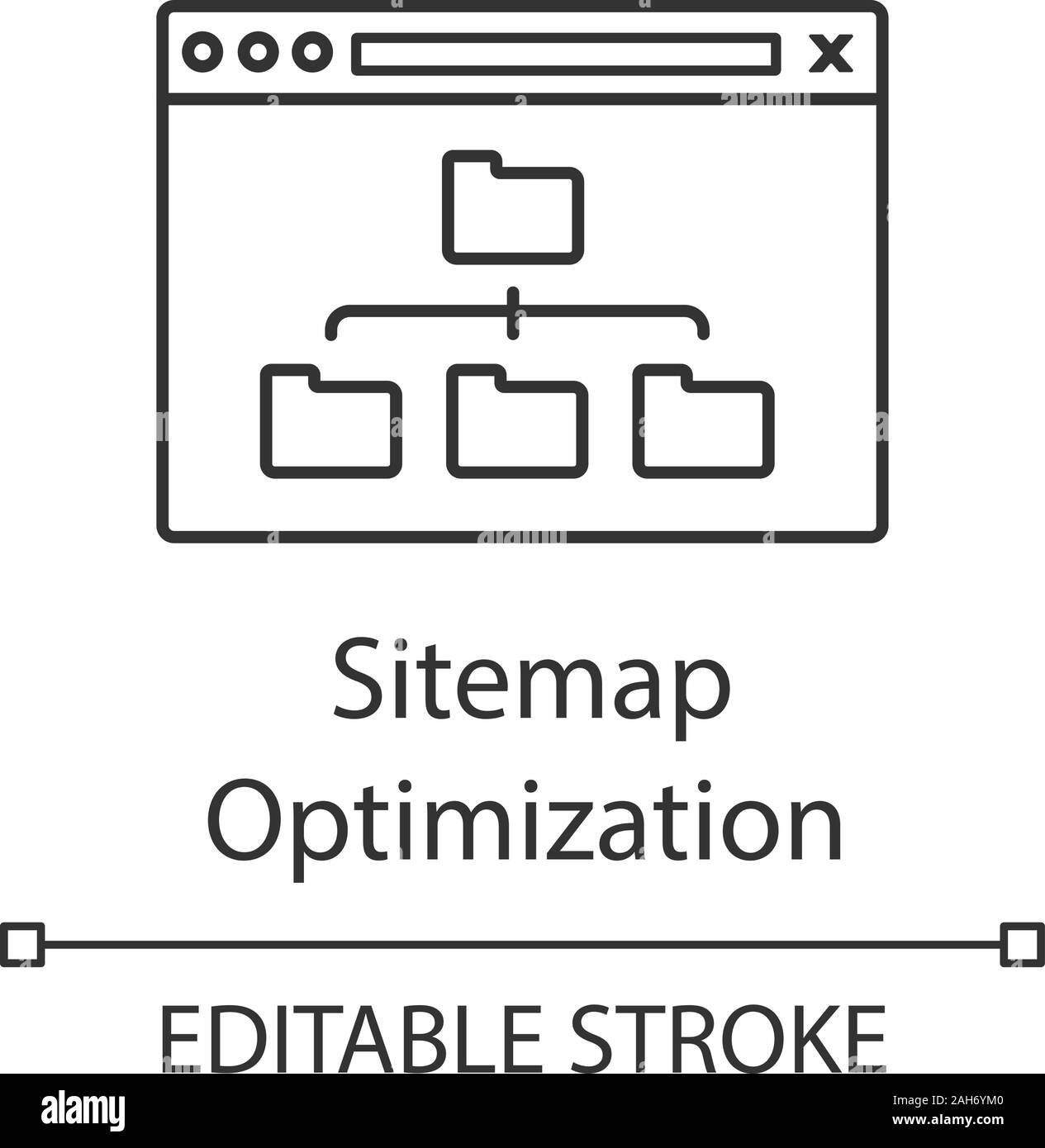 Sitemap optimization linear icon. Site organization. Thin line  illustration. Web site map optimization. SEO. Data organization. XML sitemap.  Contour v Stock Vector Image & Art - Alamy