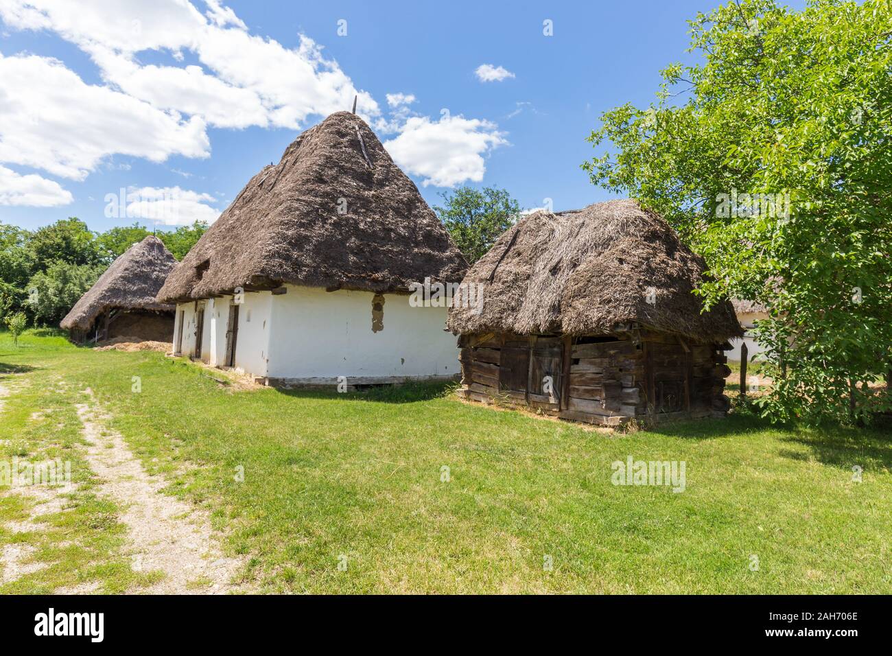 Szentendre, Hungary - July 01 2018: In Szentendre Skanzen Village Museum the largest collection of Hungarian exhibits, the open-air museum shows the C Stock Photo