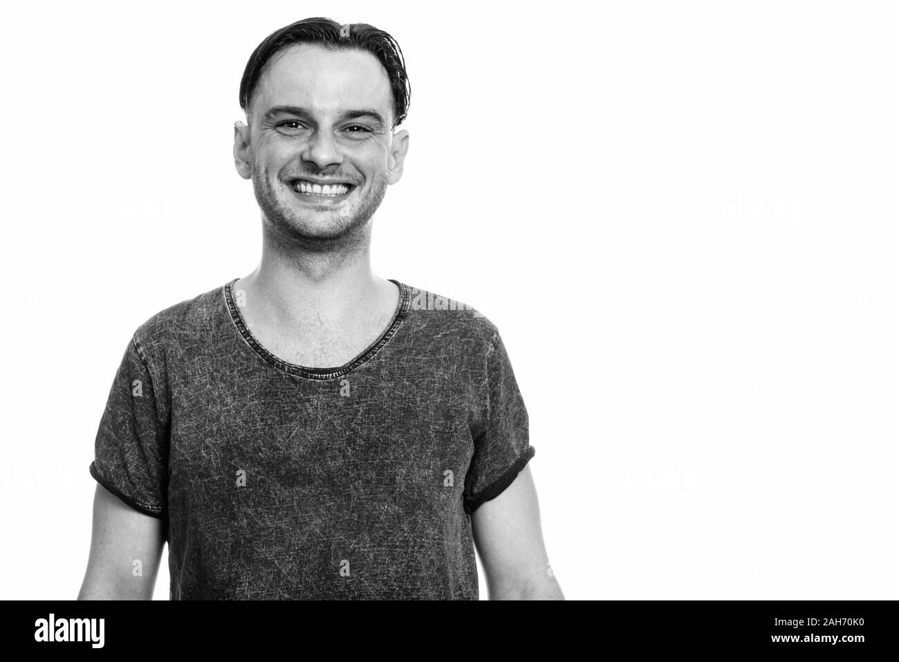 Young mid adult man Black and White Stock Photos & Images - Alamy