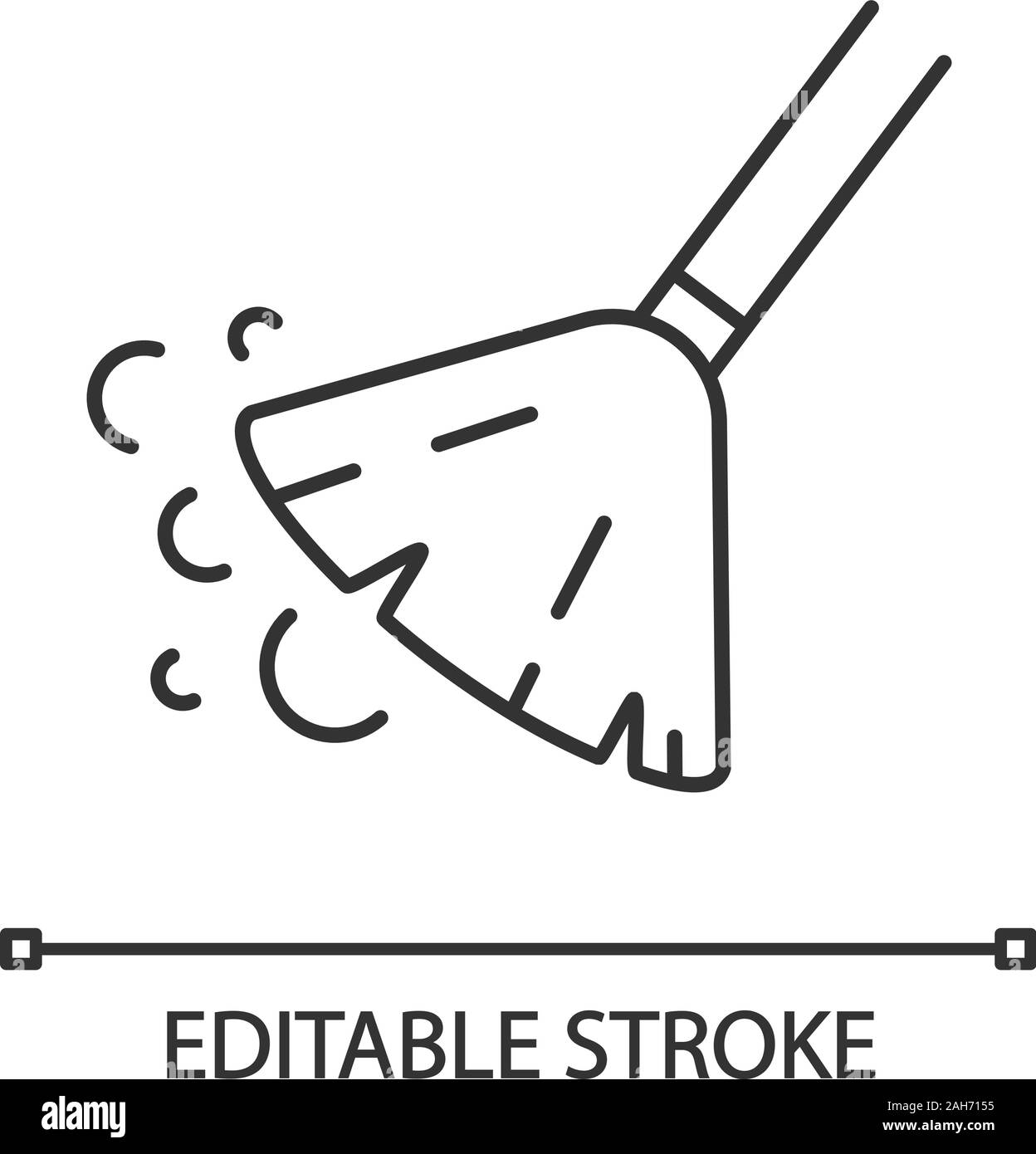 Sweeping broom linear icon. Cleaning. Thin line illustration. Sweeping ...