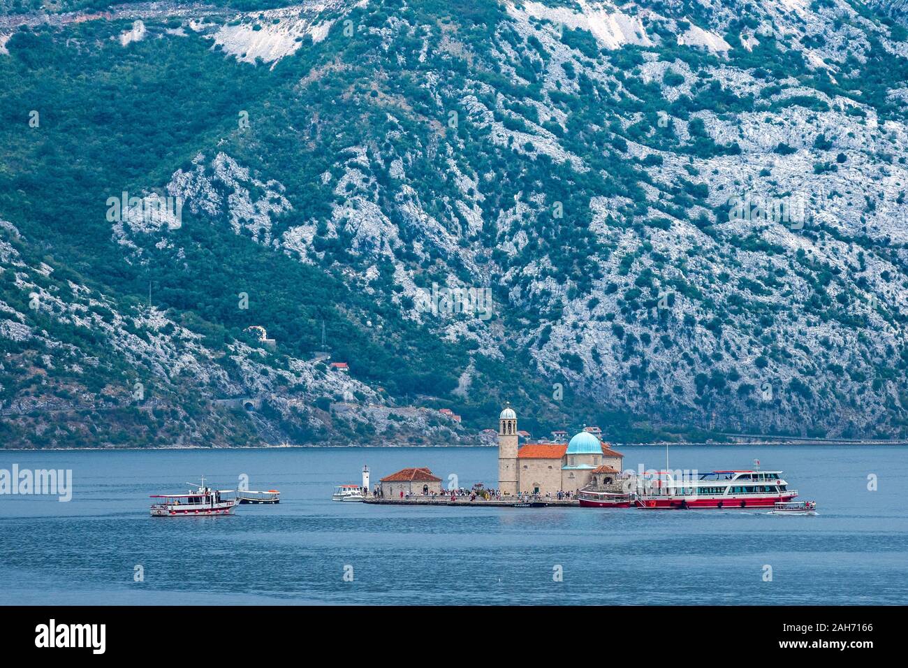 Our Lady of the Rocks,  Perast, Montenegro,  September, 19, 2019 Stock Photo