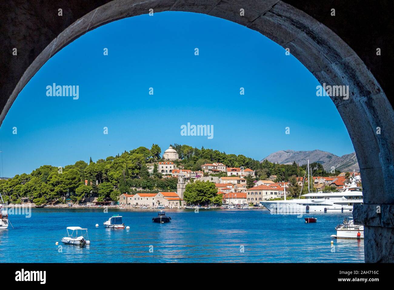 View of the village Cavtat Cavtat, Croatia September, 20, 2019 Stock Photo