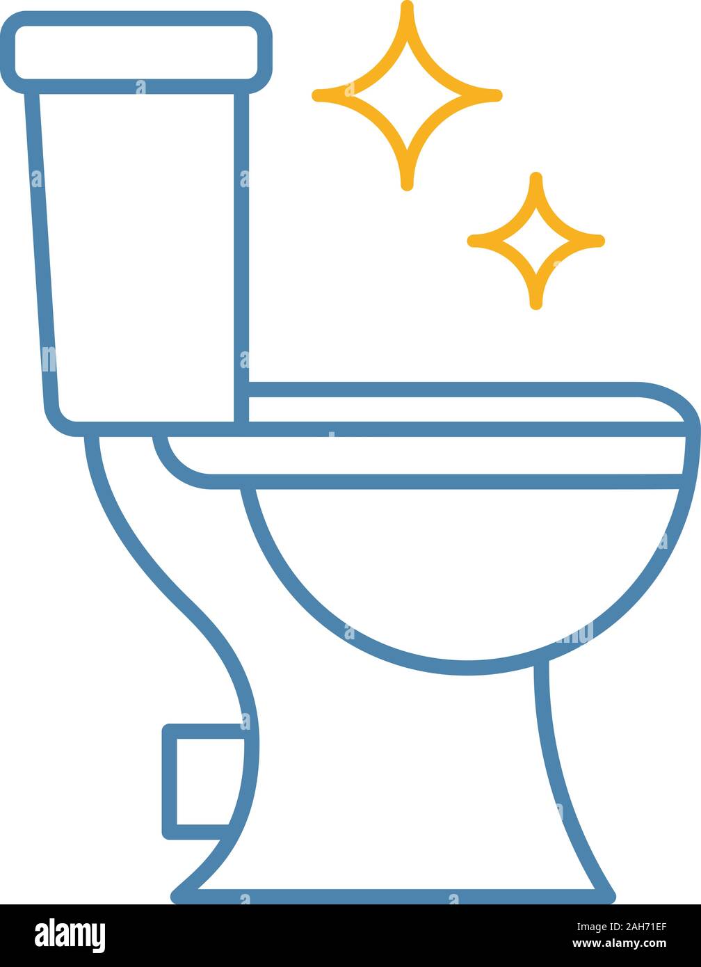 Toilet cleaning color icon. Bathroom cleaning. Isolated vector ...
