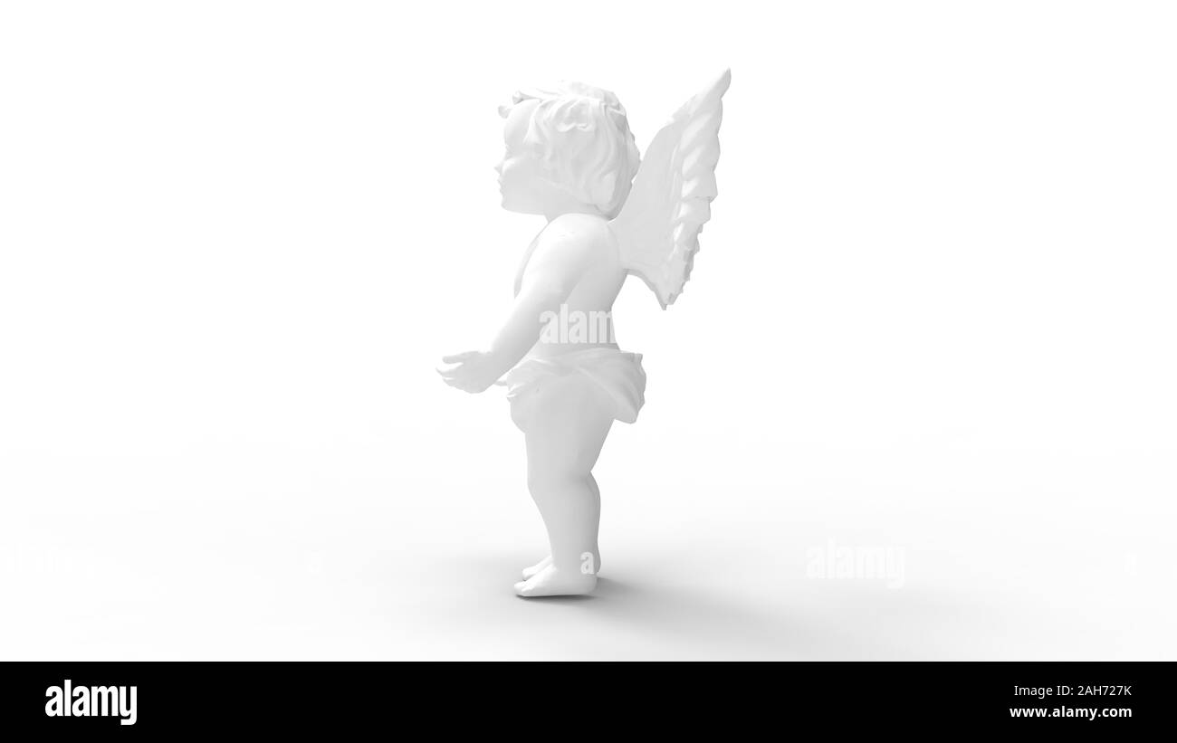 3d rendering of Cupido statue small child with wings in studio background  Stock Photo - Alamy