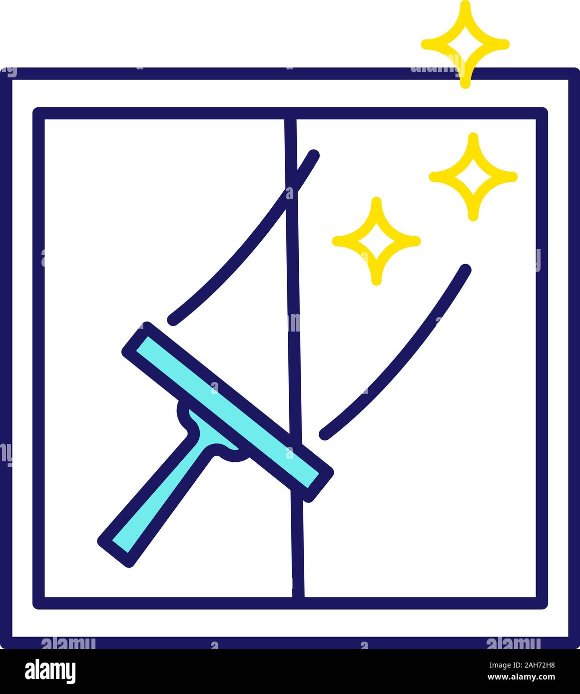 Window cleaning color icon. Window washer. Isolated vector illustration ...