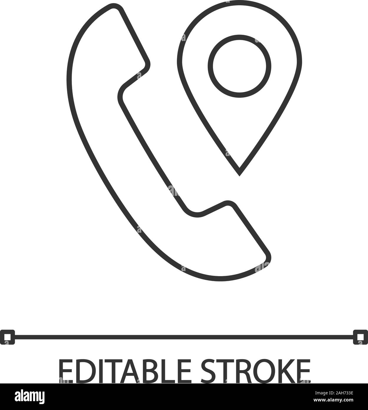 Calls tracking linear icon. call location tracker. Thin line