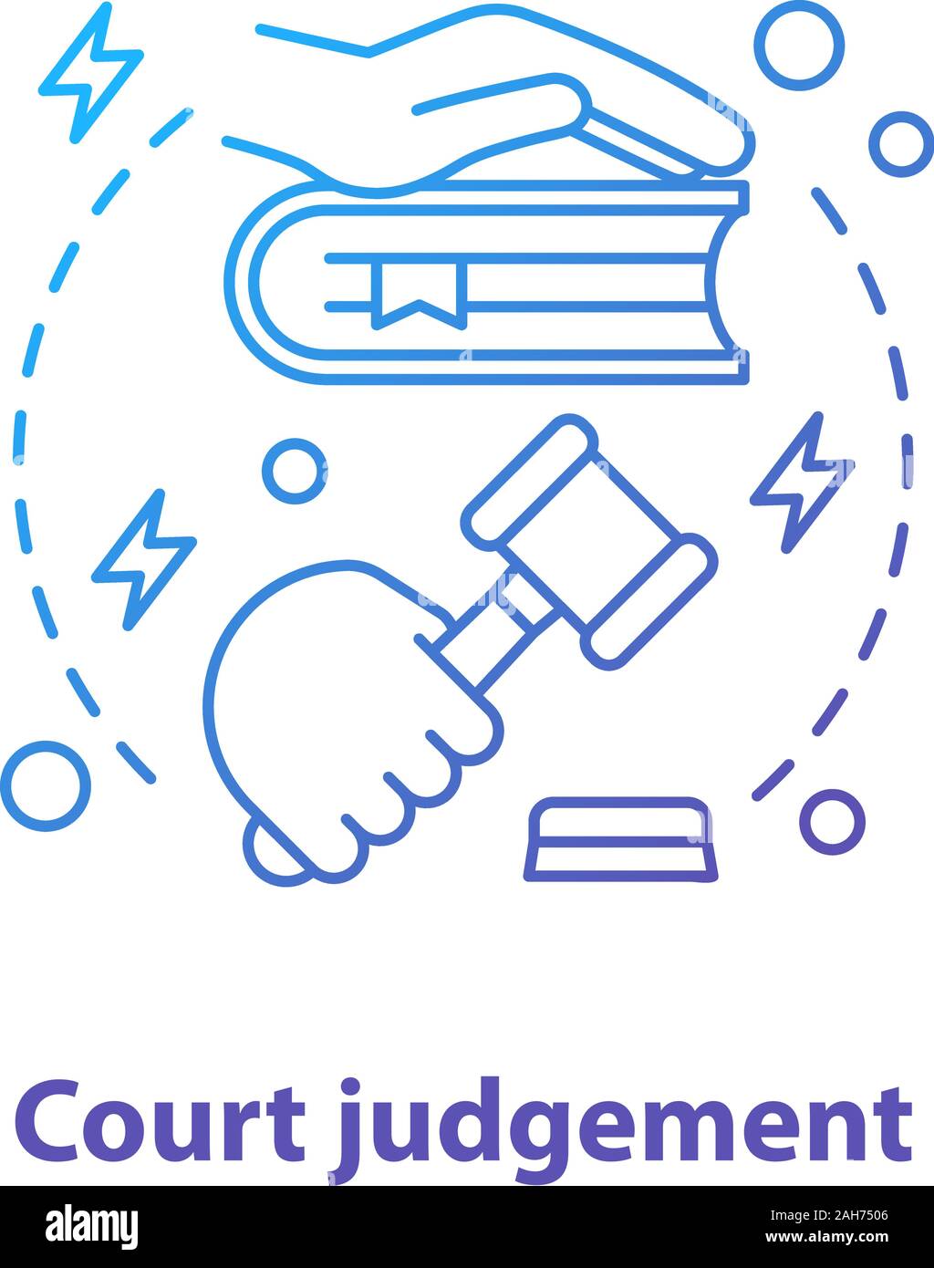 Court judgement concept icon Justice idea thin line illustration Court judgement concept icon Justice idea thin line illustration