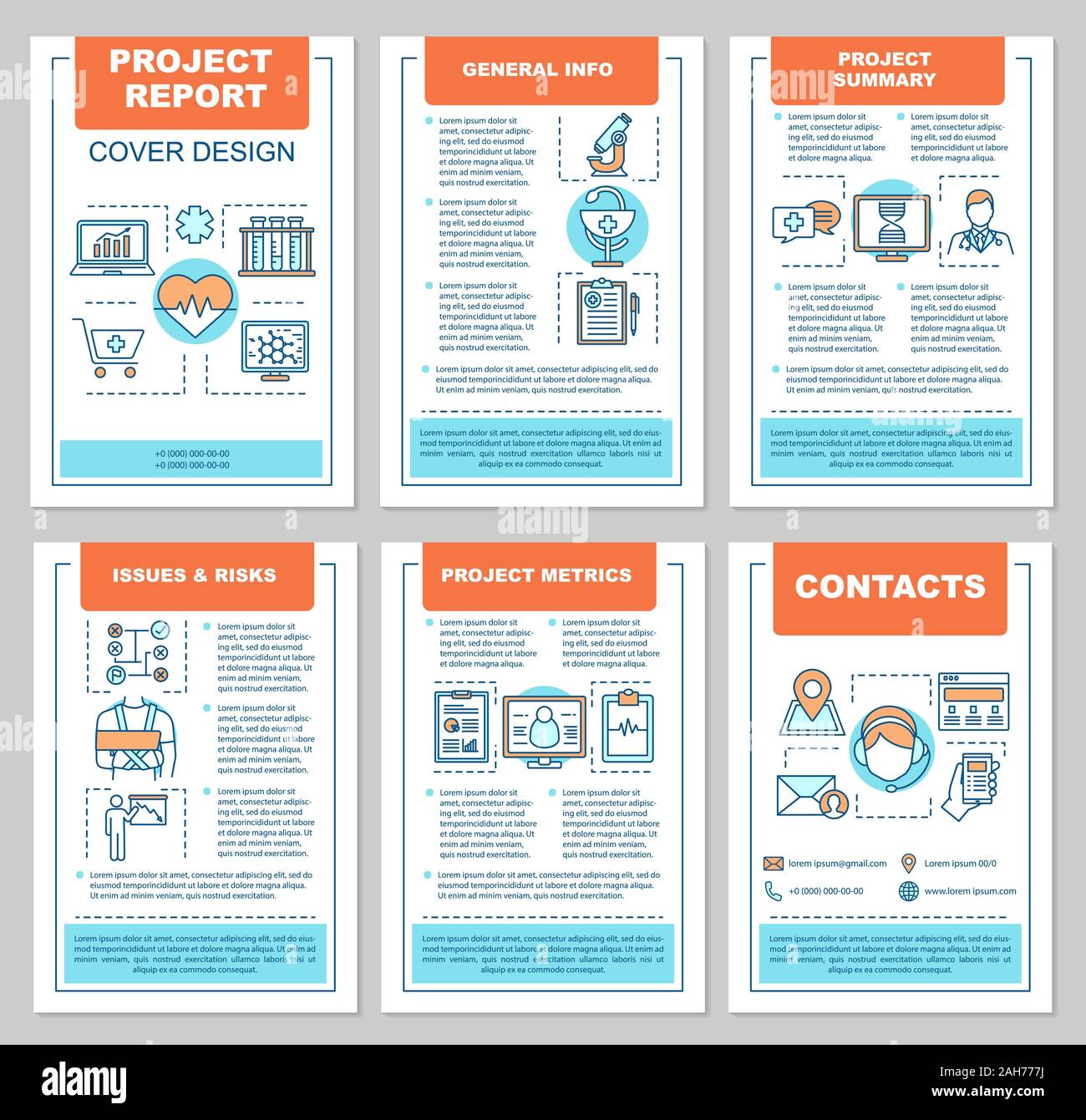 Diagnostic lab brochure template layout. Medicine and healthcare. Flyer ...