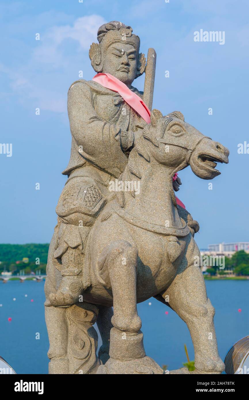 Statue at the Beiji Xuantian Shangdi temple in Kaohsiung Taiwan Stock Photo