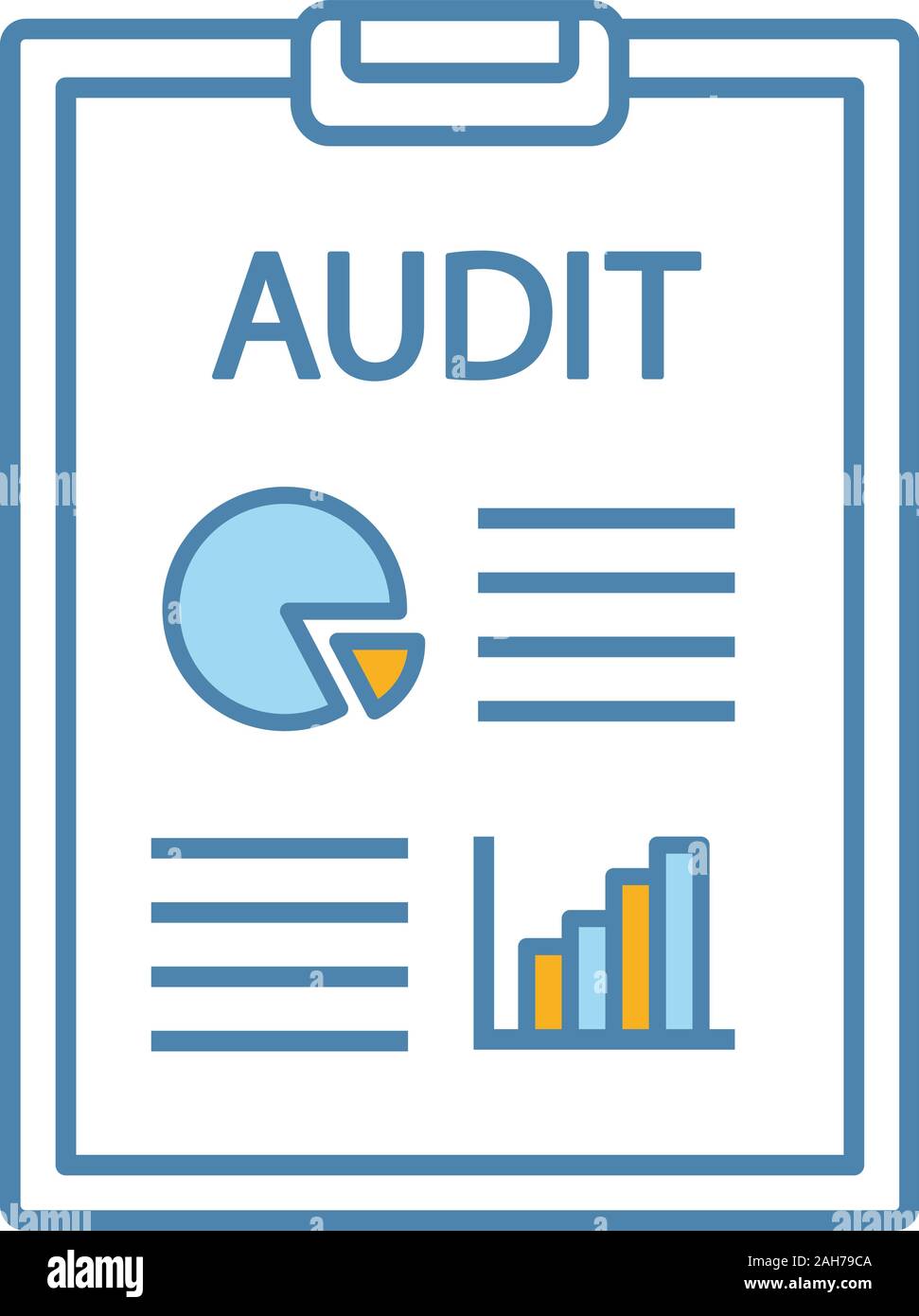 Financial documents line icon. Audit or accounting sign. Check