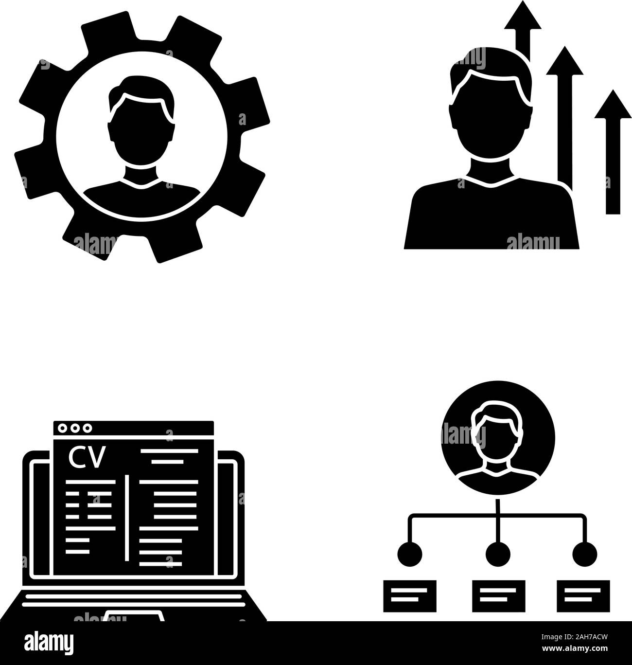 Resume glyph icons set. Professionals skills, personal growth, online job  application, abilities. Silhouette symbols. Vector isolated illustration  Stock Vector Image \u0026 Art - Alamy, image size:1300x1367