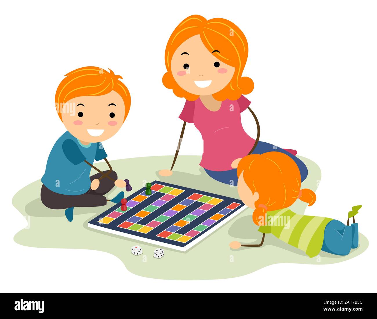 Online store of board games for whole family concept poster. Happy friends  playing who am I game Stock Vector by ©TopVector 467475356