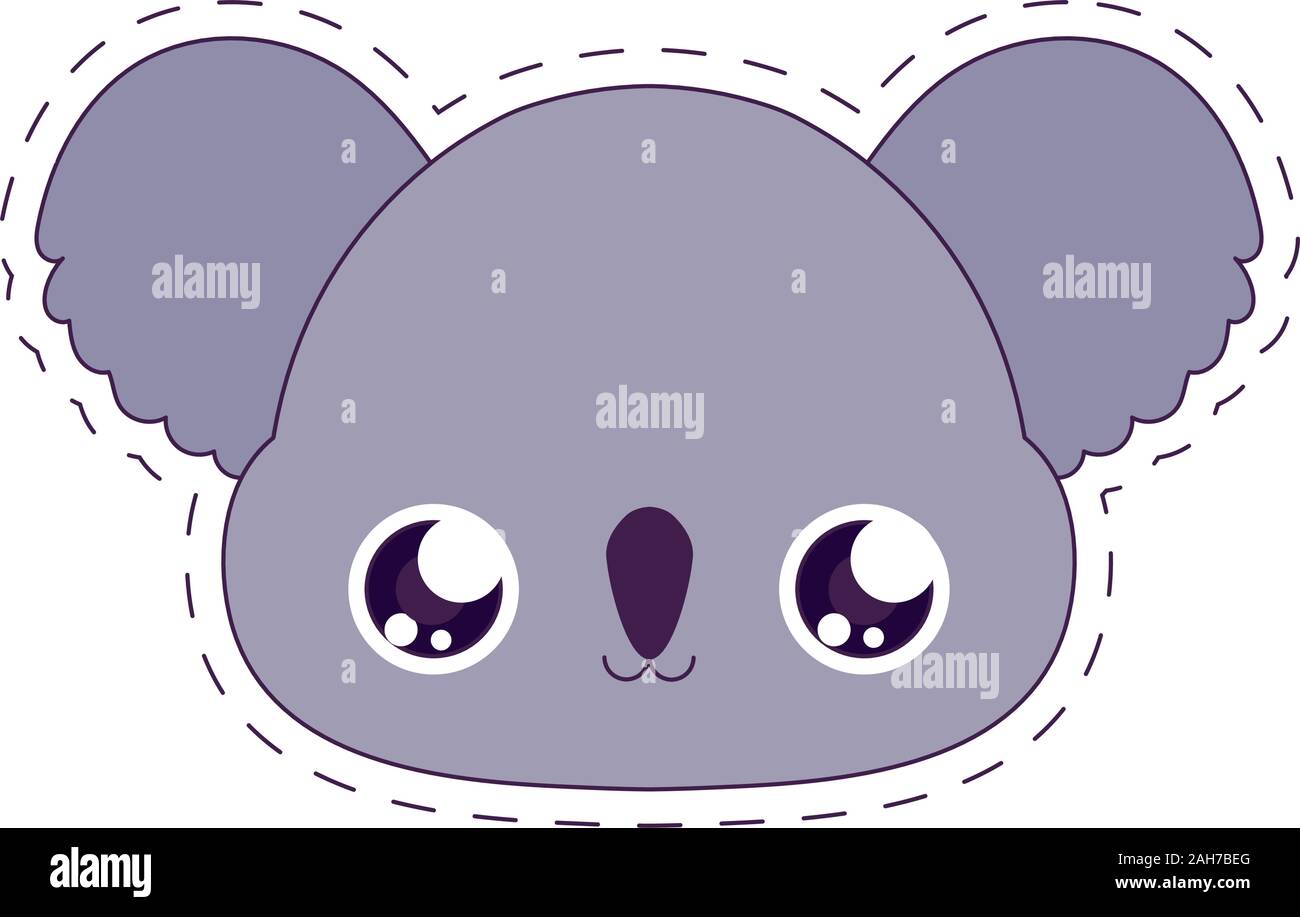 koala cartoon design, Kawaii expression cute character funny and ...