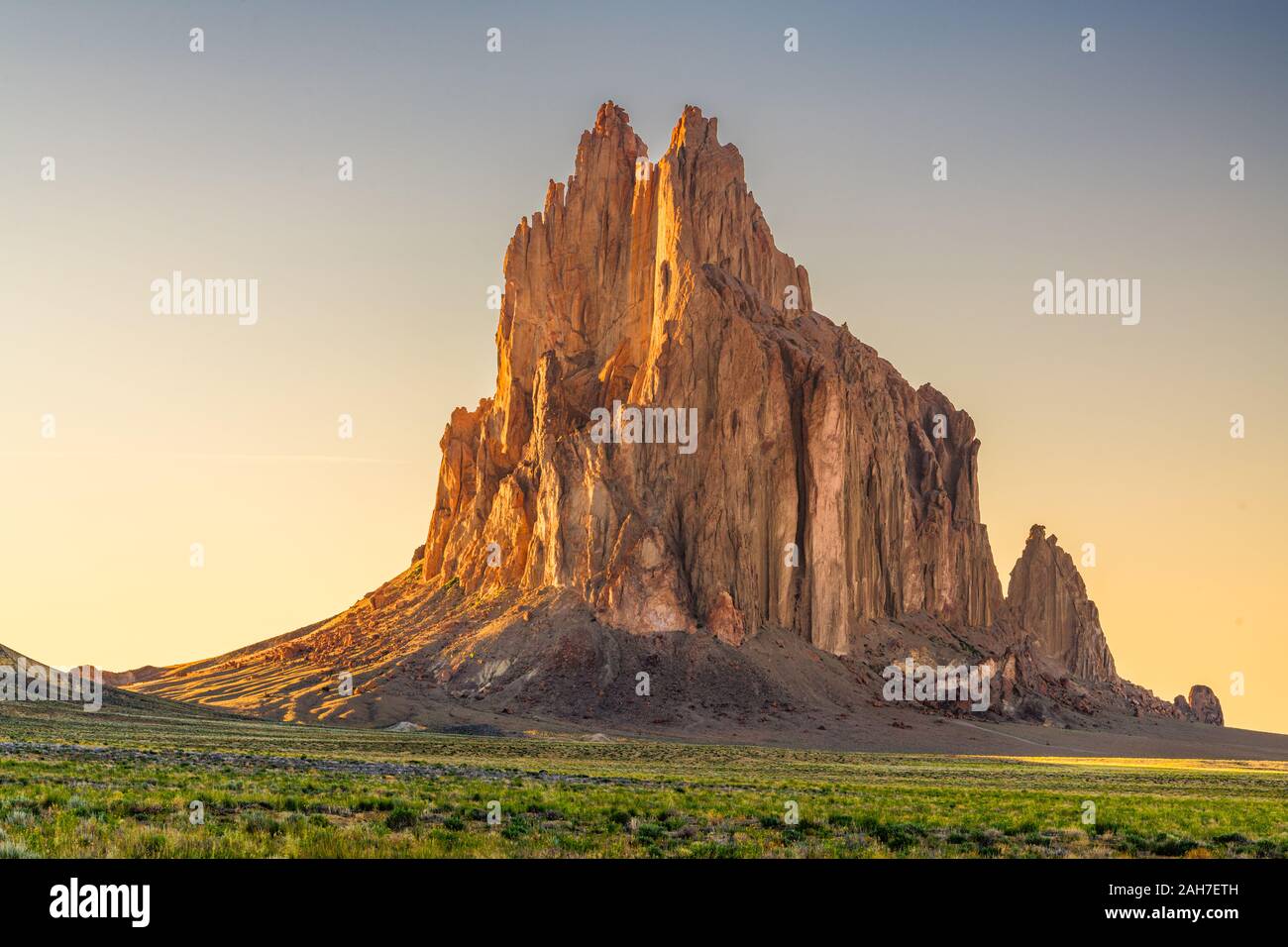 Shiprock, New Mexico, USA at the Shiprock rock formation Stock Photo