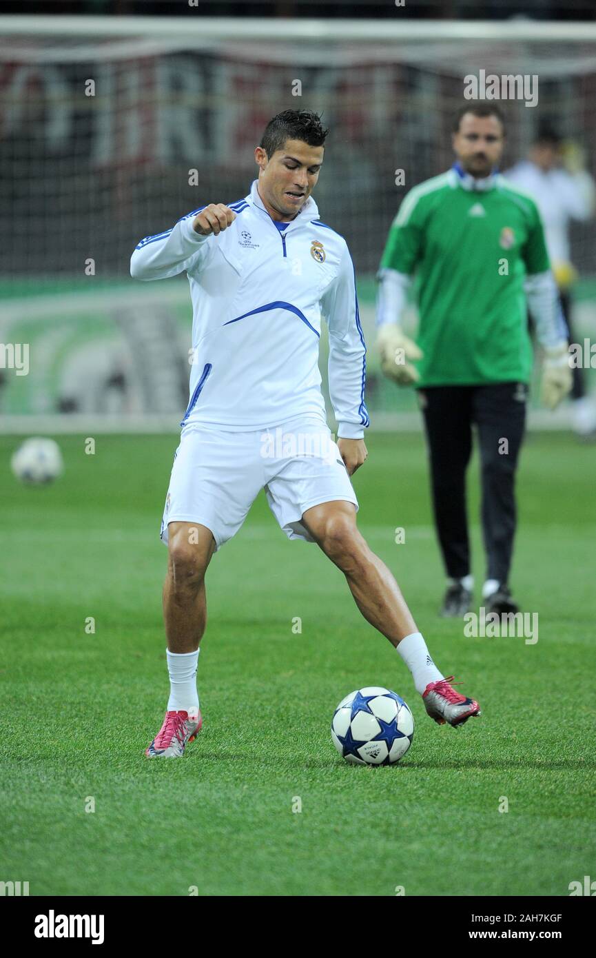 Milan, Italy , 03 NOVEMBER 2010, "San Siro" Stadium, UEFA Champions League  2010/2011, AC Milan - Real Madrid CF: Cristiano Ronaldo Stock Photo - Alamy