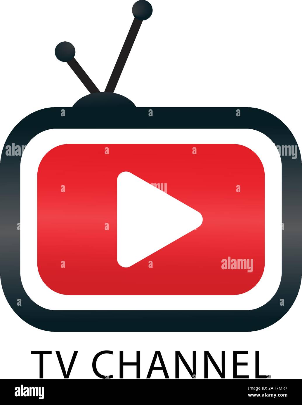 Online Tv Channel Logo Design Template Tv Icon Play Button Live