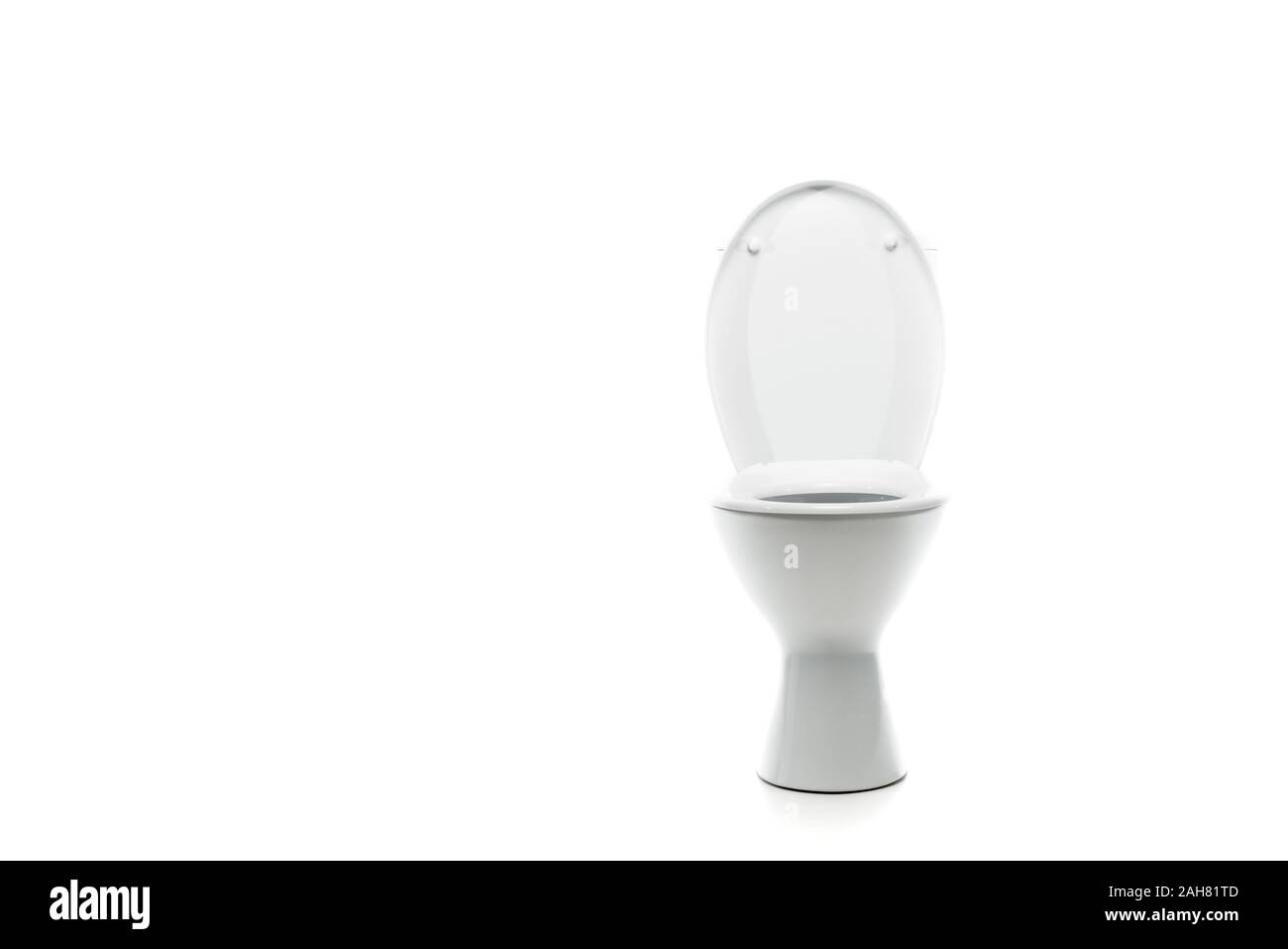 ceramic clean toilet bowl isolated on white Stock Photo - Alamy