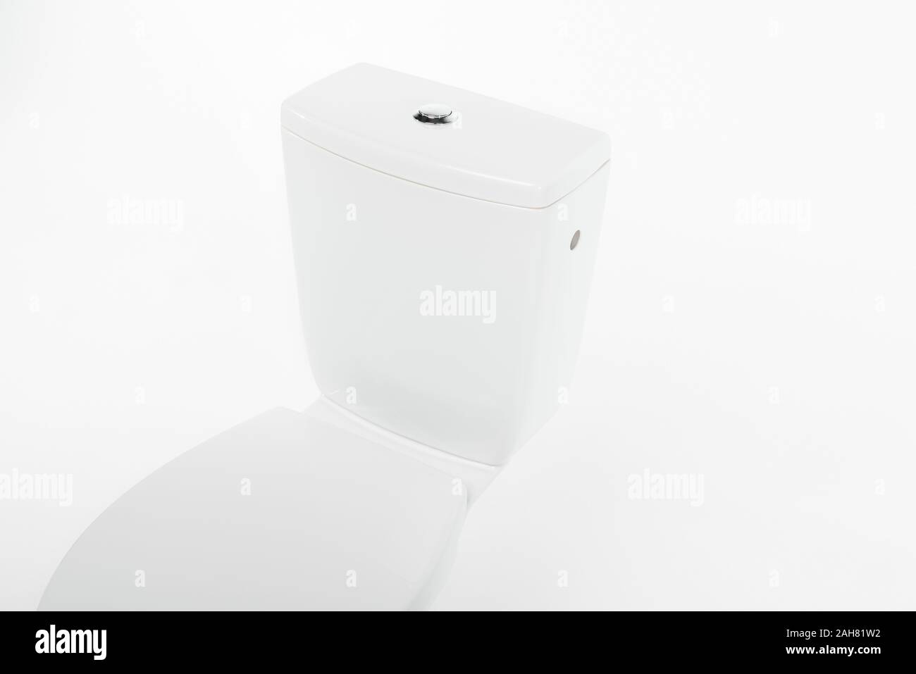 modern ceramic clean toilet bowl isolated on white Stock Photo - Alamy