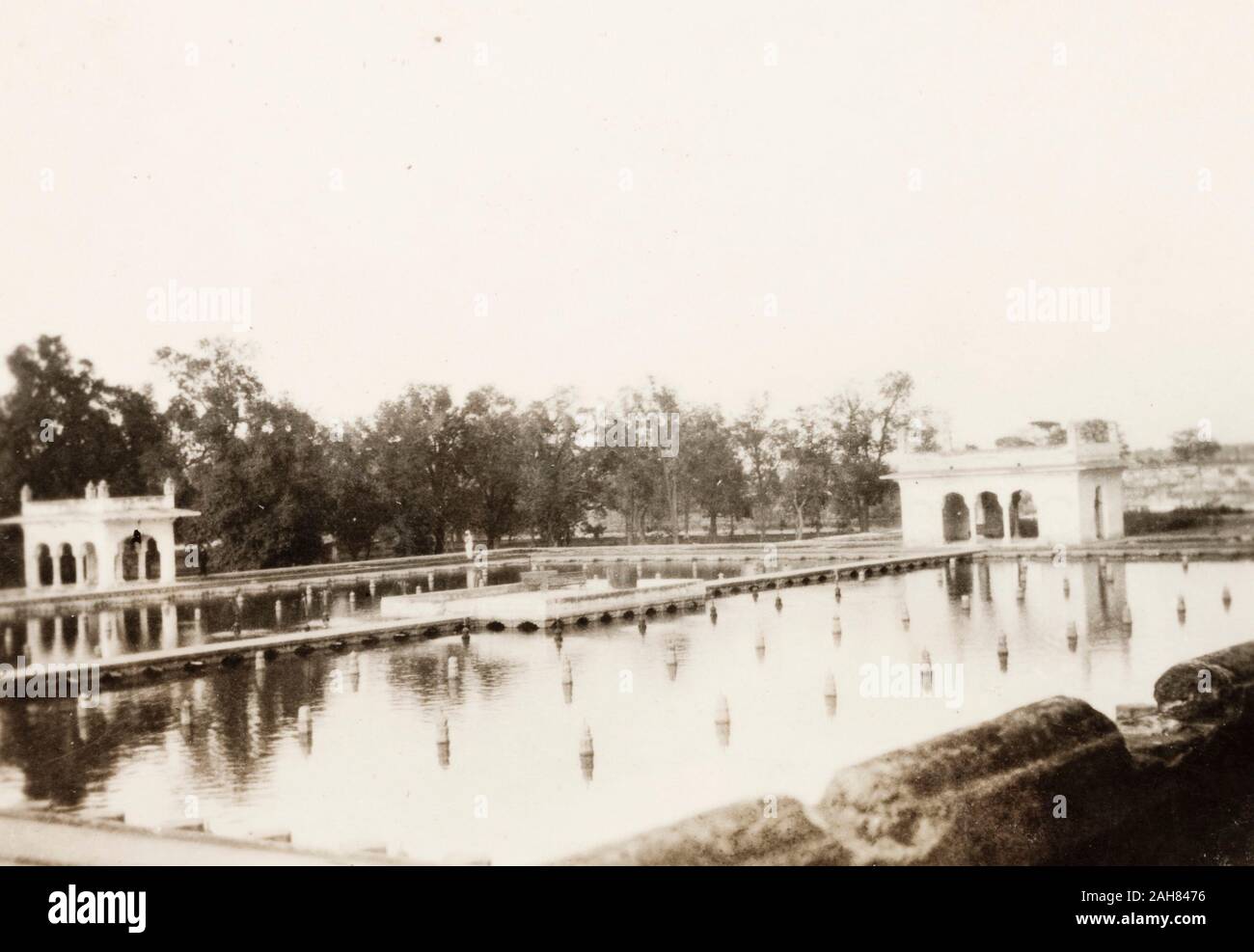 PakistanIndia, View across a rectangular marble pool and Mughalstyle