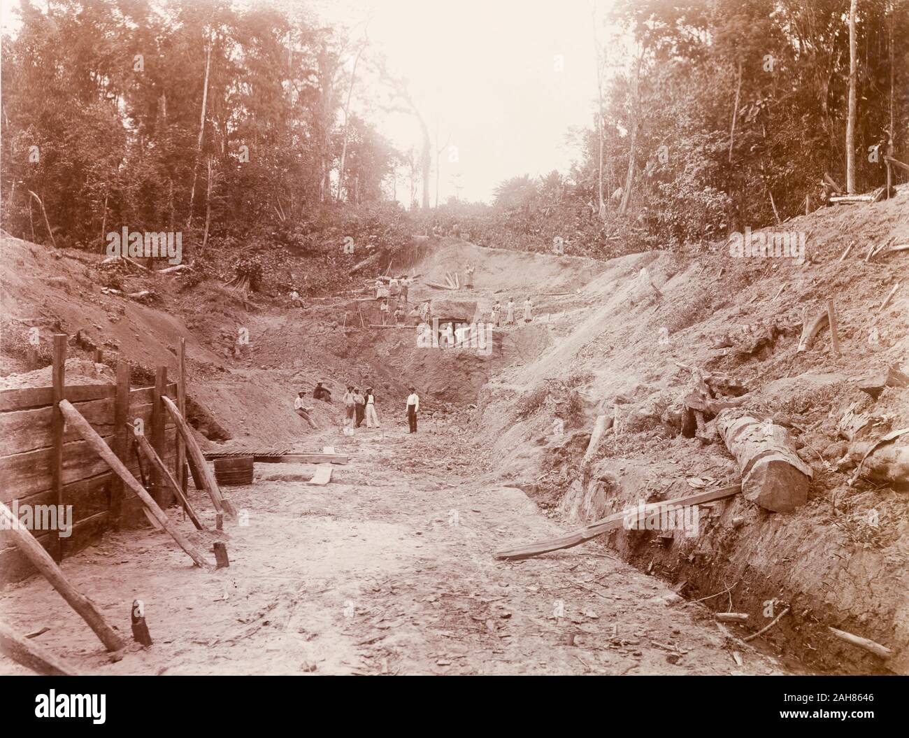 Trinidad Ropeworks Trinidad & Tobago, Earthworks at the construction site of railway track ...